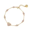 Bracciale catena e cuore Petit Pavè - Pesca