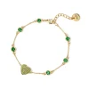 Bracciale catena e cuore Petit Pavè - Verde
