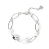 Bracciale catena e perle Leila - Argento
