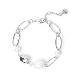 Bracciale catena e perle Leila - Argento