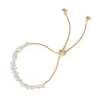 Bracciale catena e piccoli zirconi Kristall - Bianco
