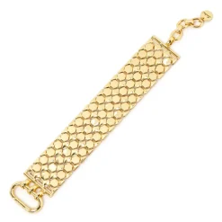 Bracciale con fascia a placchette geometriche Brienne - Oro