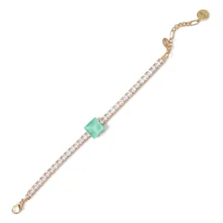 Bracciale con filo di zirconi Sirens - Turchese