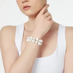 Bracciale con gemme Cocoon - Bianco