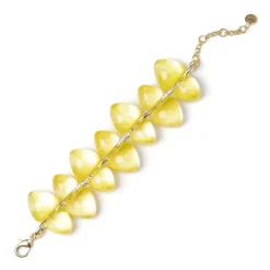 Bracciale con grandi gemme Cocoon - Giallo
