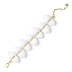 Bracciale con grandi gemme Cocoon - Bianco