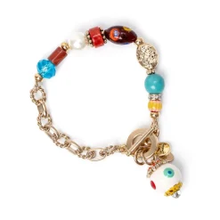 Bracciale con pendente sferico Partenope - Multicolor