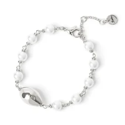Bracciale con perla ovale Leila - Argento