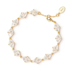 Bracciale di triangoli di zirconi Eva - Oro