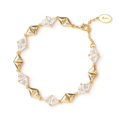 Bracciale di triangolini e rombi Eva - Oro
