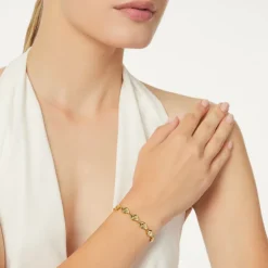 Bracciale di triangolini aurei Eva - Oro