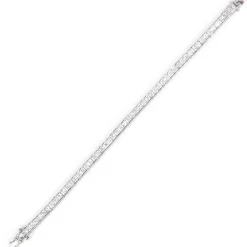 Bracciale di zirconi quadrati Pearl - Bianco
