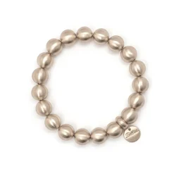 Bracciale elastico a boule Sissi - Bronzo opaco