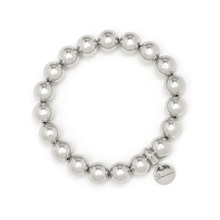 Bracciale elastico a boule Sissi - Argento