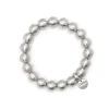 Bracciale elastico a boule Sissi - Argento opaco