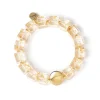 Bracciale elastico a cubi Kaaba - Bianco