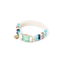 Bracciale elastico a due fili Sirens - Blu