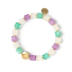 Bracciale elastico a piccoli cubi Kaaba - Multicolor