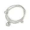 Bracciale elastico a tre fili Andromeda - Argento
