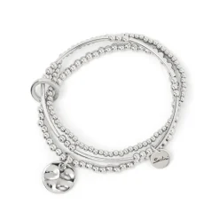 Bracciale elastico a tre fili Andromeda - Argento