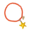 Bracciale elastico boule e stella marina Partenope - Giallo