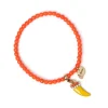 Bracciale elastico boule e cornetto Partenope - Giallo