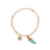 Bracciale elastico boule e cornetto Partenope - Turchese