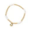 Bracciale elastico boule e perle Andromeda - Oro