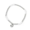 Bracciale elastico boule e perle Andromeda - Argento