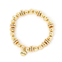 Bracciale elastico boule e dischetti Andromeda - Oro