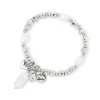 Bracciale elastico boule e ciondolini Andromeda - Argento