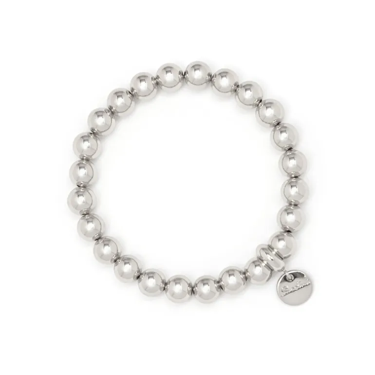 Bracciale elastico boule piccole Sissi - Argento