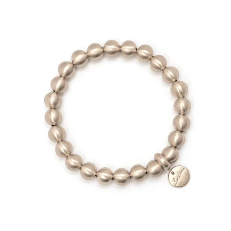 Bracciale elastico boule piccole Sissi - Bronzo opaco