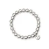 Bracciale elastico boule piccole Sissi - Argento opaco