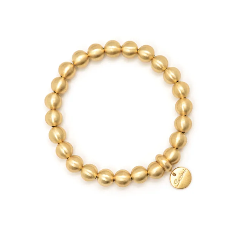 Bracciale elastico boule piccole Sissi - Oro opaco