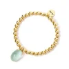 Bracciale elastico boule e cabochon Blossom - Verde