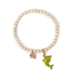 Bracciale elastico boule e delfino Partenope - Turchese