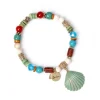 Bracciale elastico con conchiglia pendente Partenope - Multicolor