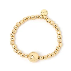 Bracciale elastico con grande boule Andromeda - Oro