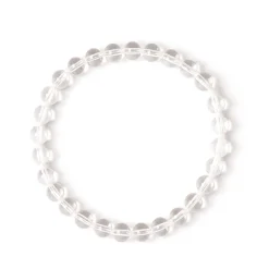 Bracciale elastico con piccole sfere Clorofilla - Bianco
