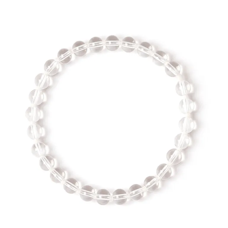 Bracciale elastico con piccole sfere Clorofilla - Bianco