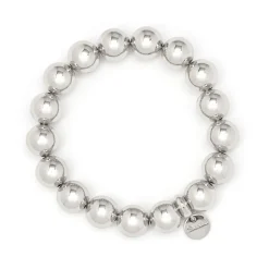 Bracciale elastico grandi boule Sissi - Argento