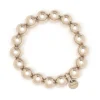 Bracciale elastico grandi boule Sissi - Bronzo
