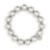 Bracciale elastico maxi boule Sissi - Argento