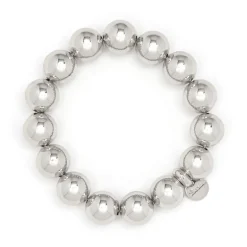 Bracciale elastico maxi boule Sissi - Argento