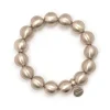 Bracciale elastico maxi boule Sissi - Bronzo opaco