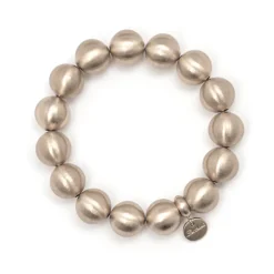 Bracciale elastico maxi boule Sissi - Bronzo opaco