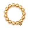 Bracciale elastico maxi boule Sissi - Oro opaco