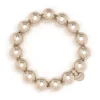 Bracciale elastico maxi boule Sissi - Bronzo
