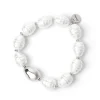 Bracciale elastico perle barocche Leila - Argento